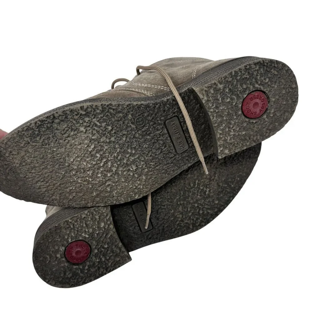 1901 Made in Italy Men's Grey Suede Shock Absorber Lace Up Chukka‎ Boots 44 (10)